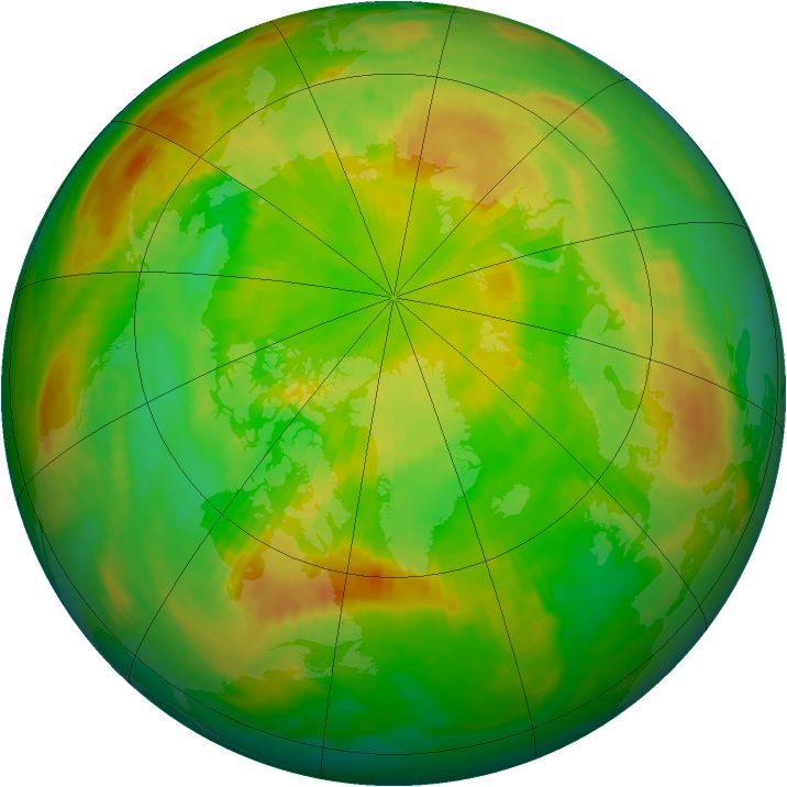 Arctic ozone map for 30 May 1990